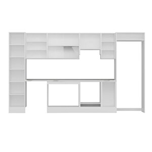 Alvinka 375x222 Cm High Gloss Mutfak Dolabı Beyaz Beyaz Mbb-e90b45s40-1