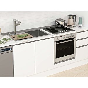 Alvinka 375x222 Cm High Gloss Mdf Mutfak Dolabı Beyaz Beyaz Mb-e90s45s40-3 Beyaz