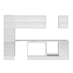 Alvinka 305x210 Cm High Gloss Mutfak Dolabı Beyaz Antrasıt Mb-e90b50s45-3