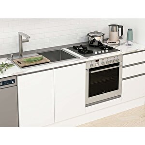 Alvinka 375x222 Cm High Gloss Mdf Mutfak Dolabı Beyaz Beyaz Mb-e90s40s45-3 Beyaz