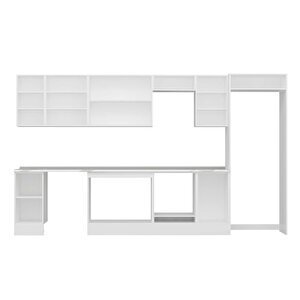 Alvinka 375x222 Cm High Gloss Mdf Mutfak Dolabı Beyaz Beyaz Mb-e90s40s45-3
