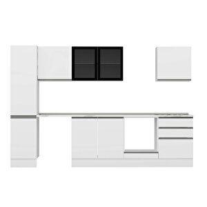 Alvinka 315x210 Cm High Gloss Mutfak Dolabı Beyaz Beyaz Mb-e90b45s60-3