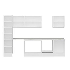 Alvinka 315x210 Cm High Gloss Mutfak Dolabı Beyaz Beyaz Mb-e90b45s60-3