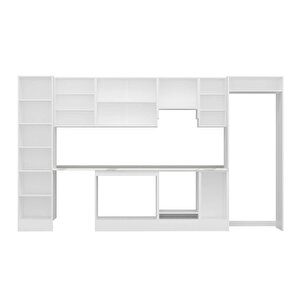 Alvinka 380x222 Cm High Gloss Mdf Mutfak Dolabı Beyaz Antrasıt Mbb-e90b50s40-1