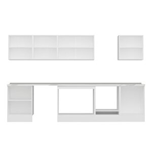 Alvinka 330x210 Cm High Gloss Mutfak Dolabı Beyaz Beyaz M-e90s60s60-2