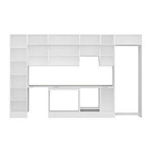 Alvinka 370x240 Cm High Gloss Mutfak Dolabı Beyaz Antrasıt Mbb-e80b50s40-1