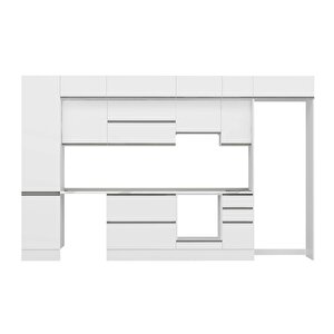 Alvinka 370x240 Cm High Gloss Mutfak Dolabı Beyaz Antrasıt Mbb-e80b50s40-1