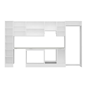 Alvinka 360x222 Cm High Gloss Mdf Mutfak Dolabı Beyaz Beyaz Mbb-e80b40s40-1