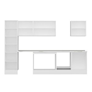 Alvinka 310x210 Cm High Gloss Mdf Mutfak Dolabı Beyaz Beyaz Mb-e80b50s60-3