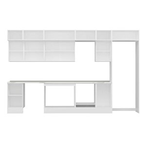 Alvinka 380x240 Cm High Gloss Mutfak Dolabı Beyaz Antrasıt Mb-e90s45s45-3