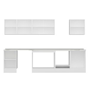 Alvinka 310x210 Cm High Gloss Mutfak Dolabı Beyaz Antrasıt M-e80s50s60-3