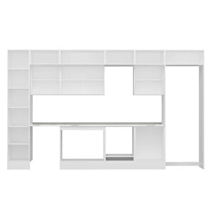 Alvinka 385x240 Cm High Gloss Mutfak Dolabı Beyaz Beyaz Mbb-e80b45s60-3