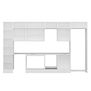 Alvinka 385x240 Cm High Gloss Mutfak Dolabı Beyaz Beyaz Mbb-e80b45s60-2