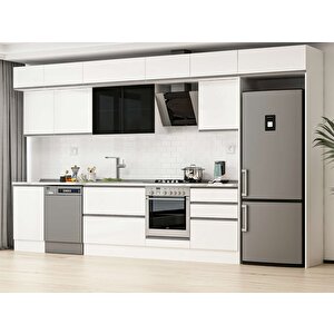Alvinka 400x240 Cm High Gloss Mutfak Dolabı Beyaz Beyaz Mb-e90s50s60-3 Beyaz