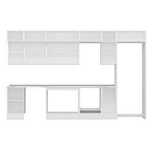 Alvinka 375x240 Cm High Gloss Mutfak Dolabı Beyaz Antrasıt Mb-e90s45s40-3