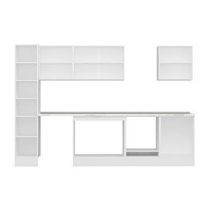 Alvinka 300x210 Cm High Gloss Mdf Mutfak Dolabı Beyaz Beyaz Mb-e80b40s60-2