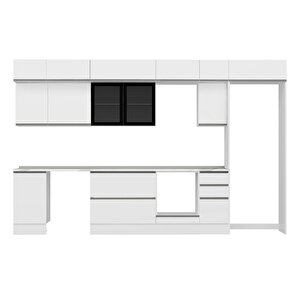 Alvinka 375x240 Cm High Gloss Mutfak Dolabı Beyaz Beyaz Mb-e90s45s40-3