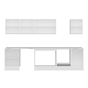 Alvinka 310x210 Cm High Gloss Mdf Mutfak Dolabı Beyaz Antrasıt M-e80s60s50-3