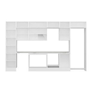 Alvinka 390x240 Cm High Gloss Mdf Mutfak Dolabı Beyaz Antrasıt Mbb-e90b50s50-2