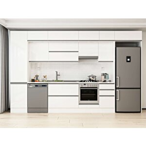 Alvinka 385x240 Cm High Gloss Mutfak Dolabı Beyaz Beyaz Mbb-e90b50s45-1 Beyaz