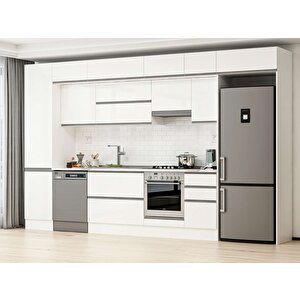 Alvinka 385x240 Cm High Gloss Mutfak Dolabı Beyaz Beyaz Mbb-e90b50s45-1 Beyaz
