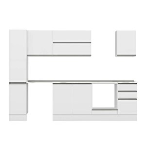Alvinka 295x210 Cm High Gloss Mutfak Dolabı Beyaz Beyaz Mb-e90b40s45-2