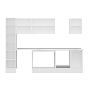 Alvinka 295x210 Cm High Gloss Mutfak Dolabı Beyaz Antrasıt Mb-e90b40s45-2