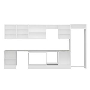 Alvinka 400x222 Cm High Gloss Mdf Mutfak Dolabı Beyaz Beyaz Mb-e80s60s60-2