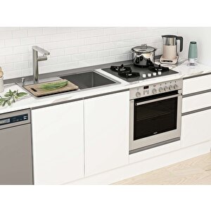 Alvinka 375x222 Cm High Gloss Mdf Mutfak Dolabı Beyaz Beyaz Mb-e90s45s40-2 Beyaz