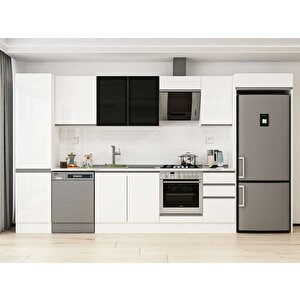 Alvinka 385x222 Cm High Gloss Mutfak Dolabı Beyaz Beyaz Mbb-e90b50s45-3 Beyaz