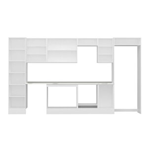Alvinka 385x222 Cm High Gloss Mutfak Dolabı Beyaz Beyaz Mbb-e90b50s45-3
