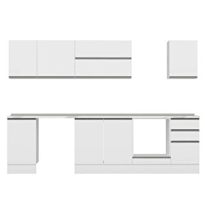Alvinka 300x210 Cm High Gloss Mutfak Dolabı Beyaz Beyaz M-e90s45s45-2