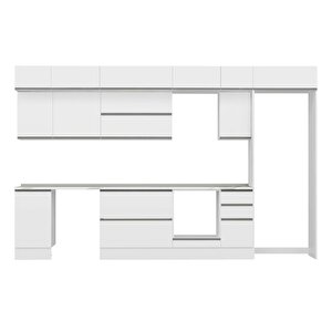 Alvinka 375x240 Cm High Gloss Mutfak Dolabı Beyaz Beyaz Mb-e90s45s40-2