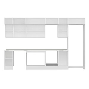 Alvinka 375x240 Cm High Gloss Mutfak Dolabı Beyaz Beyaz Mb-e90s40s45-3
