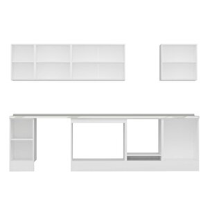 Alvinka 300x210 Cm High Gloss Mdf Mutfak Dolabı Beyaz Antrasıt M-e80s40s60-3