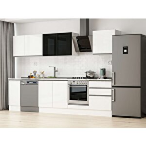 Alvinka 300x210 Cm High Gloss Mdf Mutfak Dolabı Beyaz Beyaz M-e80s40s60-3 Beyaz