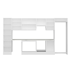 Alvinka 380x222 Cm High Gloss Mutfak Dolabı Beyaz Antrasıt Mbb-e80b50s50-1