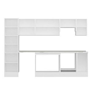 Alvinka 290x210 Cm High Gloss Mdf Mutfak Dolabı Beyaz Beyaz Mb-e80b50s40-1