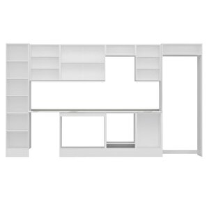 Alvinka 385x222 Cm High Gloss Mutfak Dolabı Beyaz Antrasıt Mbb-e90b45s50-2