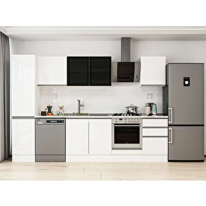 Alvinka 295x210 Cm High Gloss Mutfak Dolabı Beyaz Beyaz Mb-e80b45s50-3 Beyaz