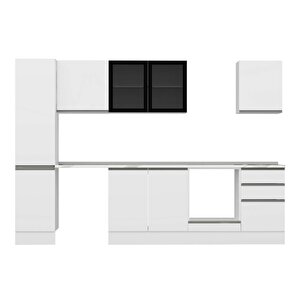Alvinka 295x210 Cm High Gloss Mutfak Dolabı Beyaz Beyaz Mb-e80b45s50-3