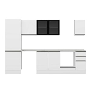 Alvinka 310x210 Cm High Gloss Mutfak Dolabı Beyaz Beyaz Mb-e90b60s40-3