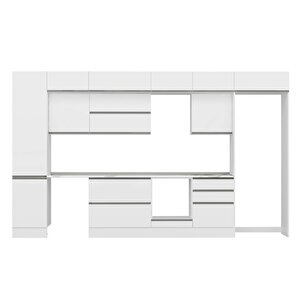 Alvinka 390x240 Cm High Gloss Mutfak Dolabı Beyaz Antrasıt Mbb-e80b50s60-2