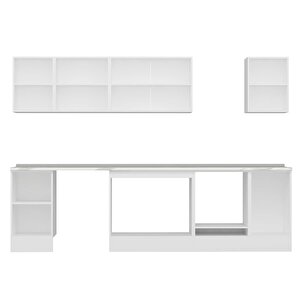 Alvinka 300x210 Cm High Gloss Mutfak Dolabı Beyaz Antrasıt M-e90s45s45-3