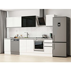 300x210 Cm High Gloss Mutfak Dolabı Beyaz Beyaz M-e90s45s45-3 Beyaz