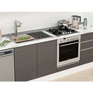 385x222 Cm High Gloss Mutfak Dolabı Beyaz Antrasıt Mbb-e80b45s60-3 Antrasit