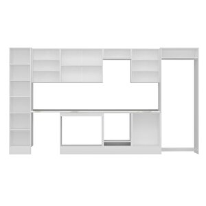 Alvinka 395x222 Cm High Gloss Mutfak Dolabı Beyaz Beyaz Mbb-e90b45s60-3