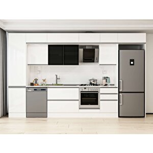 Alvinka 390x240 Cm High Gloss Mutfak Dolabı Beyaz Beyaz Mbb-e90b50s50-3 Beyaz