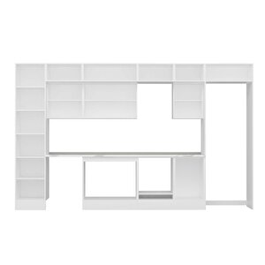 Alvinka 390x240 Cm High Gloss Mutfak Dolabı Beyaz Beyaz Mbb-e90b50s50-3