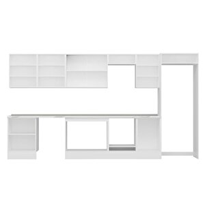 Alvinka 400x222 Cm High Gloss Mutfak Dolabı Beyaz Antrasıt Mb-e90s60s50-3